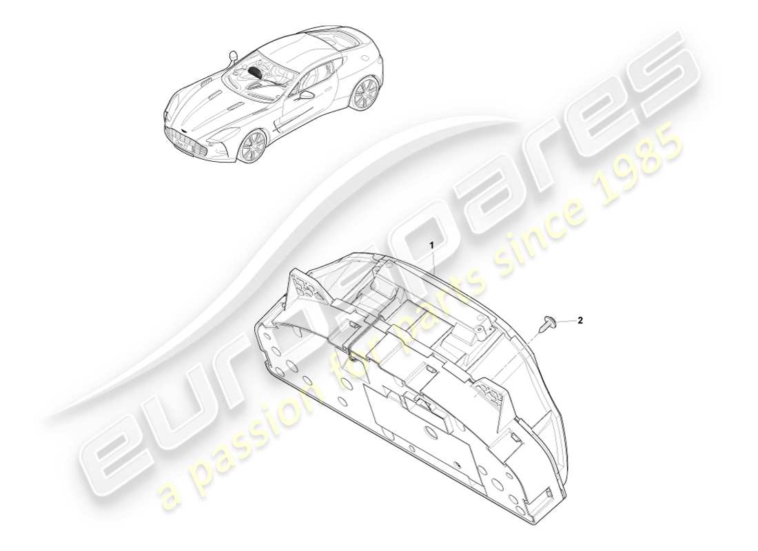 aston martin one-77 (2011) diagramma delle parti quadro strumenti