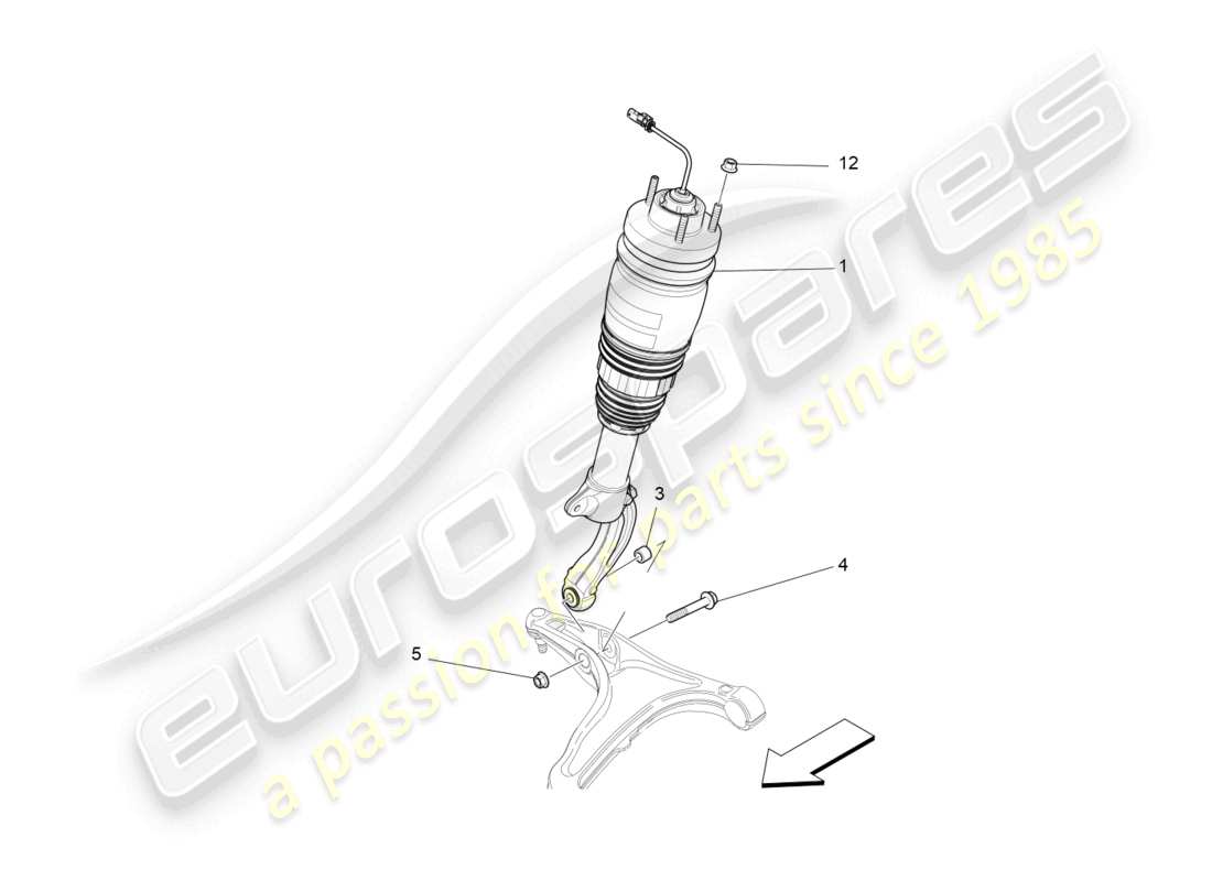 maserati levante (2017) dispositivi ammortizzatori anteriori diagramma delle parti