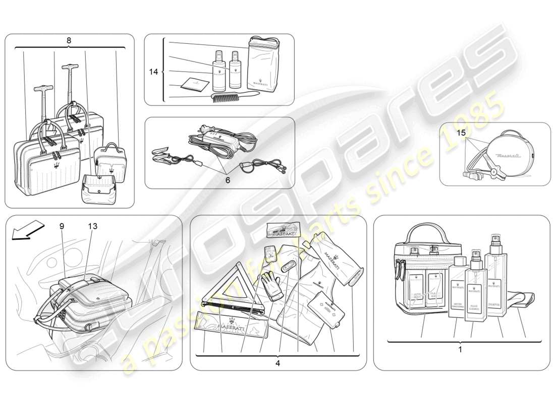 maserati grancabrio mc (2013) diagramma delle parti degli accessori aftermarket