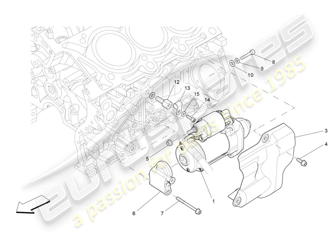 maserati levante modena s (2022) controllo elettronico: diagramma delle parti di accensione del motore