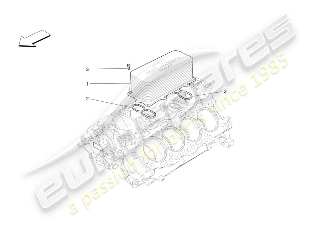 maserati levante gts (2020) diagramma delle parti dello scambiatore di calore