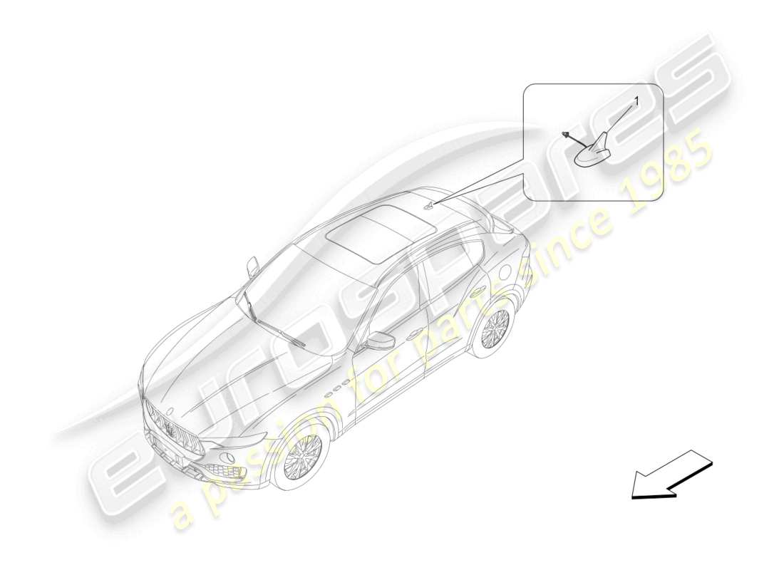 maserati levante (2018) sistema di accoglienza e connessione diagramma delle parti