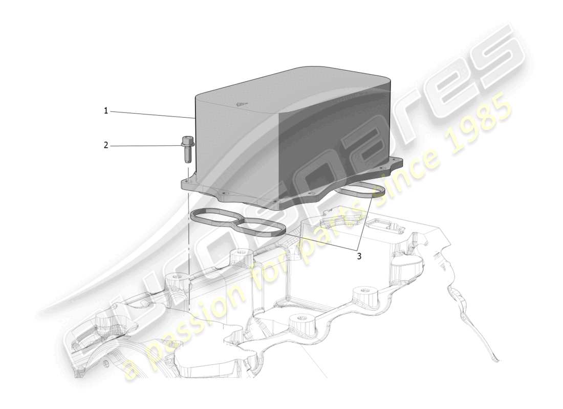 maserati mc20 (2023) scambiatore di calore diagramma delle parti
