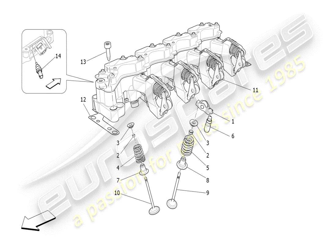 maserati ghibli (2021) multiaria? valvole e sistemi schema delle parti