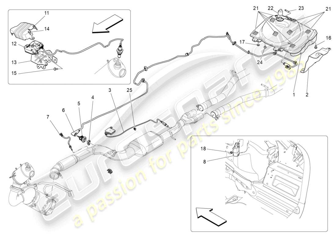 maserati levante (2017) schema delle parti del sistema adblue