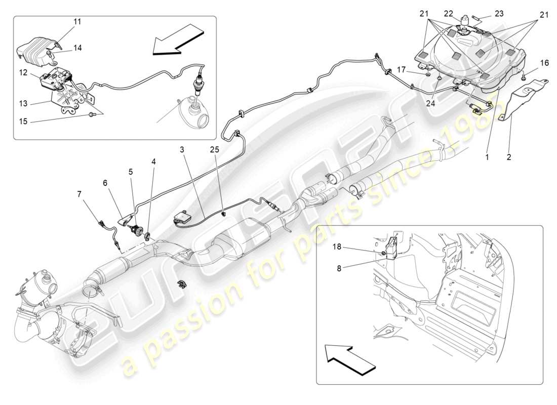 maserati levante (2017) sistema adblue diagramma delle parti