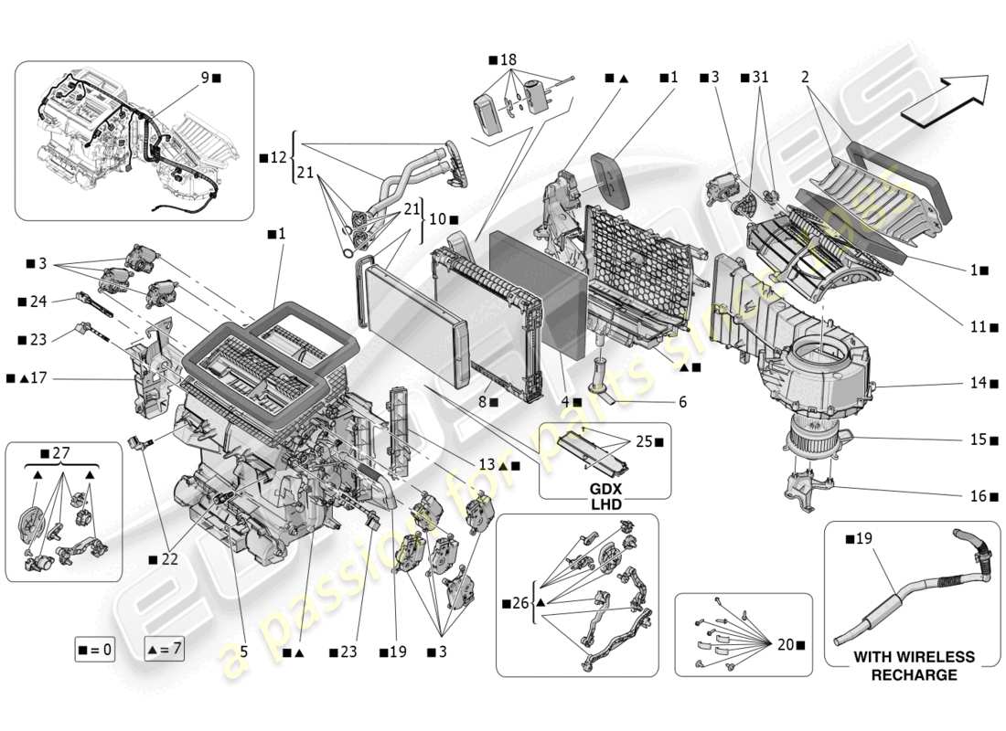 maserati grecale gt (2023) unità a/c: dispositivi di plancia schema particolare