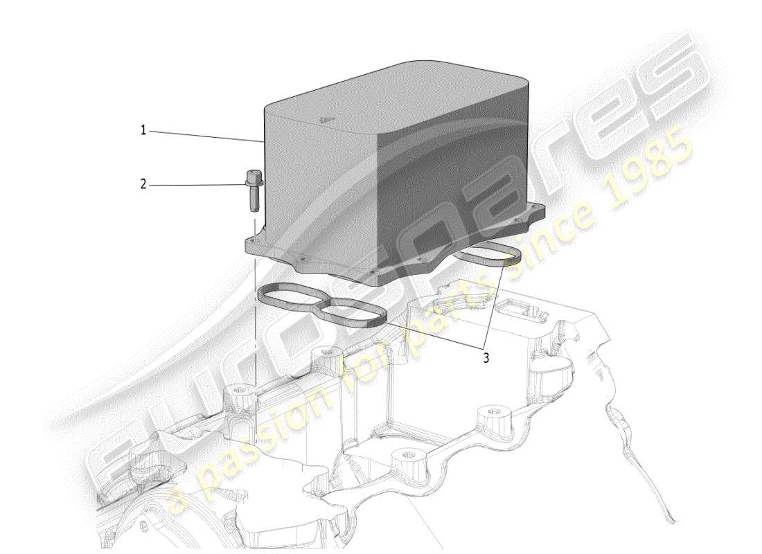 maserati mc20 (2024) scambiatore di calore diagramma delle parti
