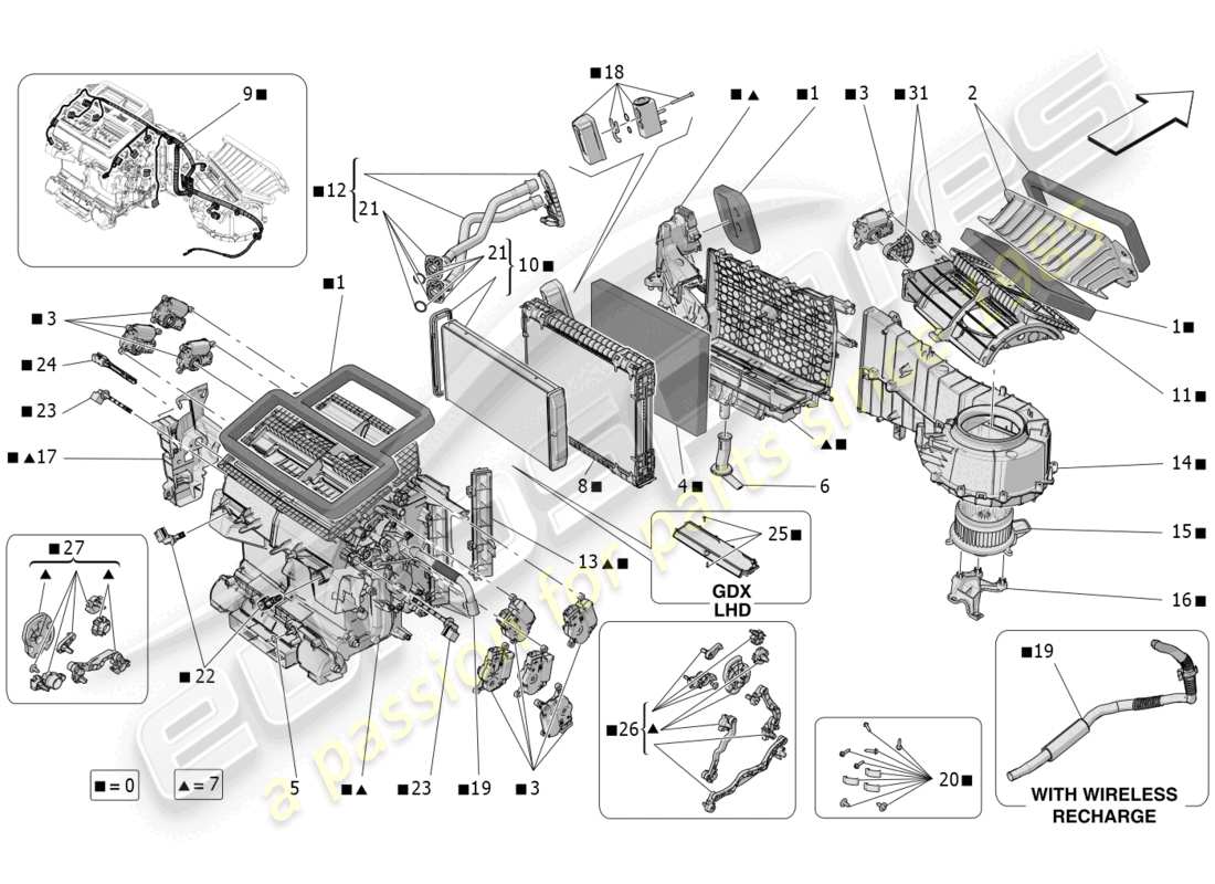 maserati grecale trofeo (2023) unità a/c: dispositivi di plancia schema particolare