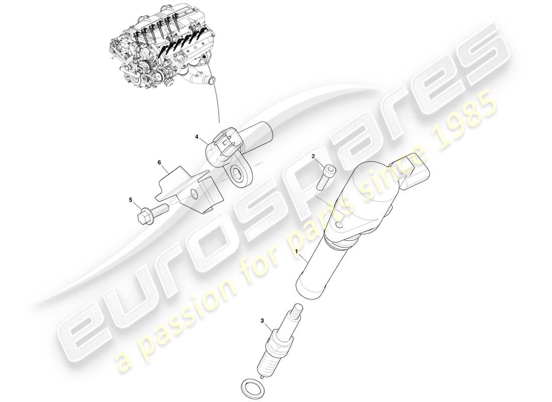 aston martin one-77 (2011) diagramma della parte di accensione