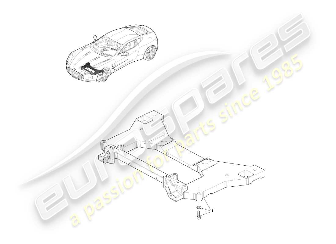 aston martin one-77 (2011) telaio anteriore diagramma delle parti