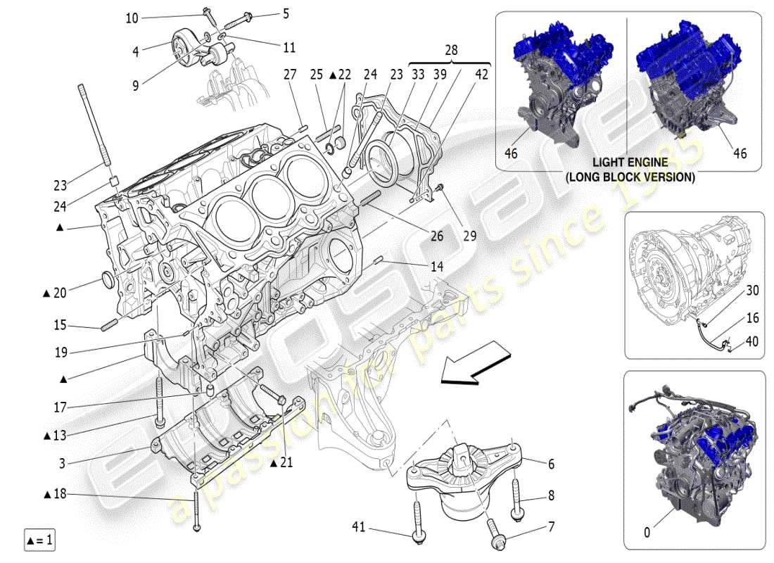 maserati ghibli (2019) schema delle parti del basamento