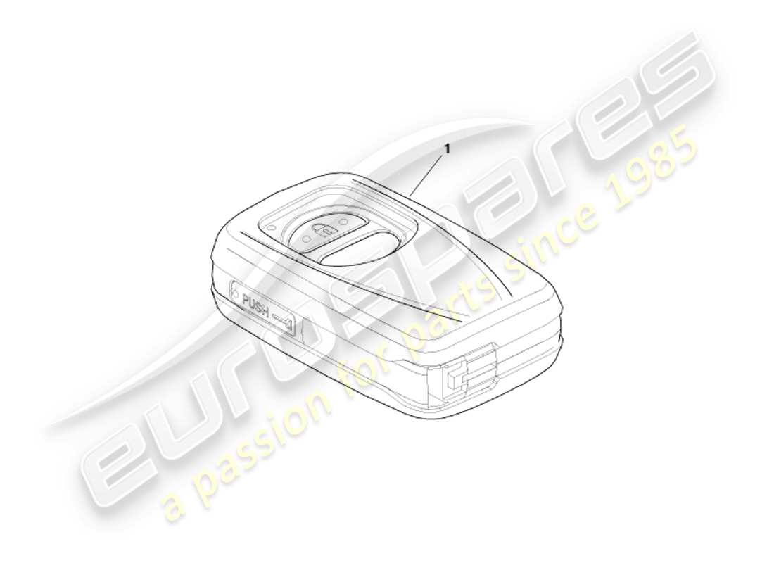 aston martin cygnet (2012) portachiavi e copertura diagramma delle parti