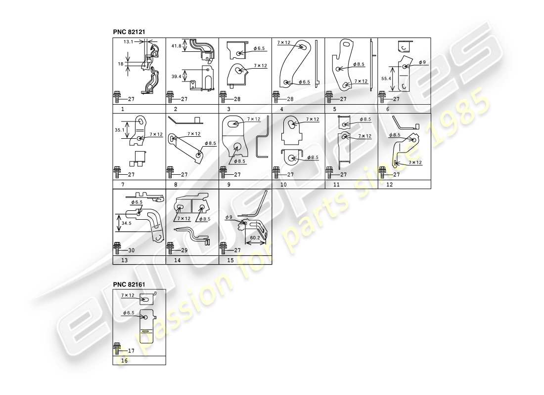 aston martin cygnet (2012) morsetti e staffe per cablaggio diagramma delle parti