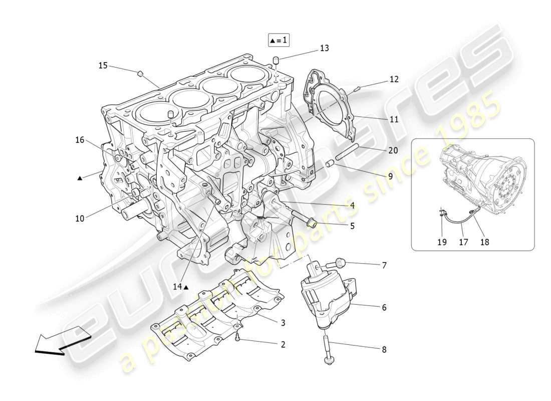 maserati ghibli fragment (2022) basamento diagramma delle parti
