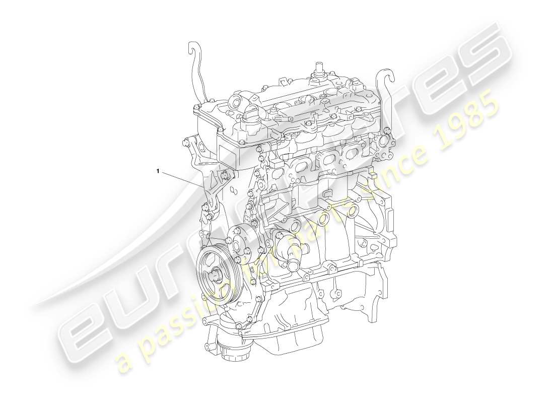 aston martin cygnet (2012) montaggio parziale del motore diagramma delle parti