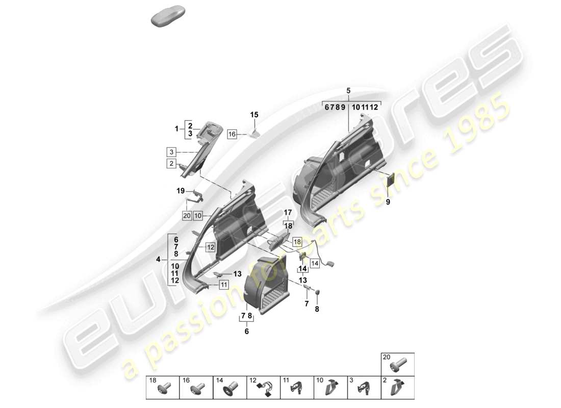 diagramma della parte contenente il codice parte 971919309a