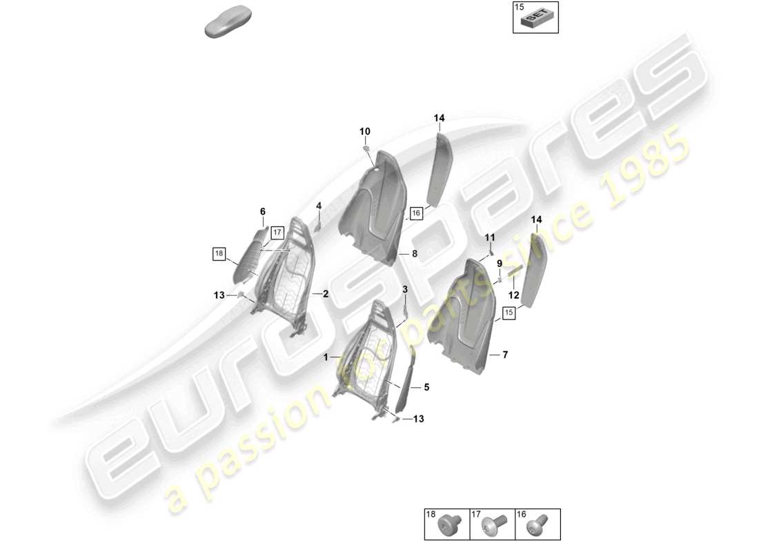 diagramma della parte contenente il codice parte 992881236b 8yr