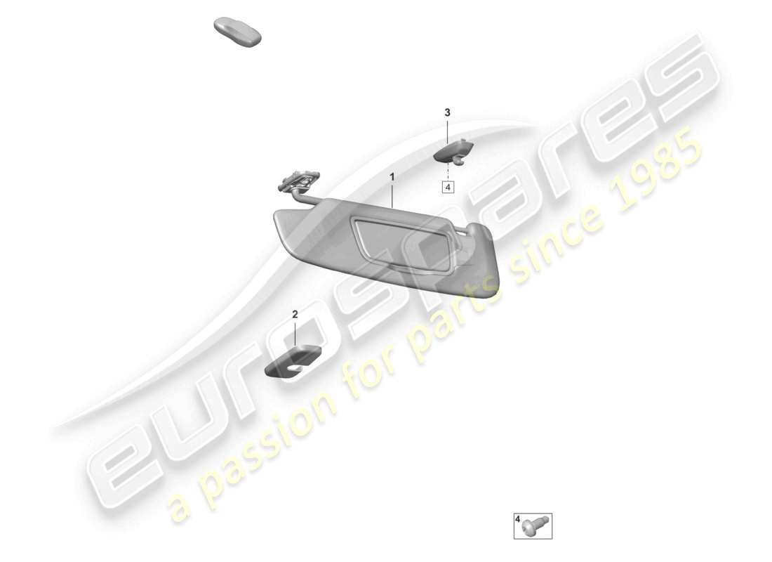porsche 2024 (992-2 gt3/rs/st) visiere da sole diagramma delle parti