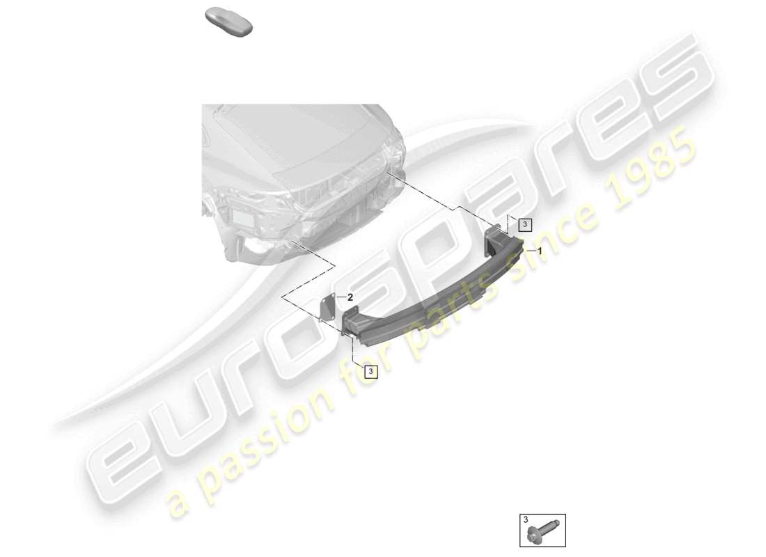 porsche 2026 (panamera 976) supporto paraurti posteriore schema delle parti