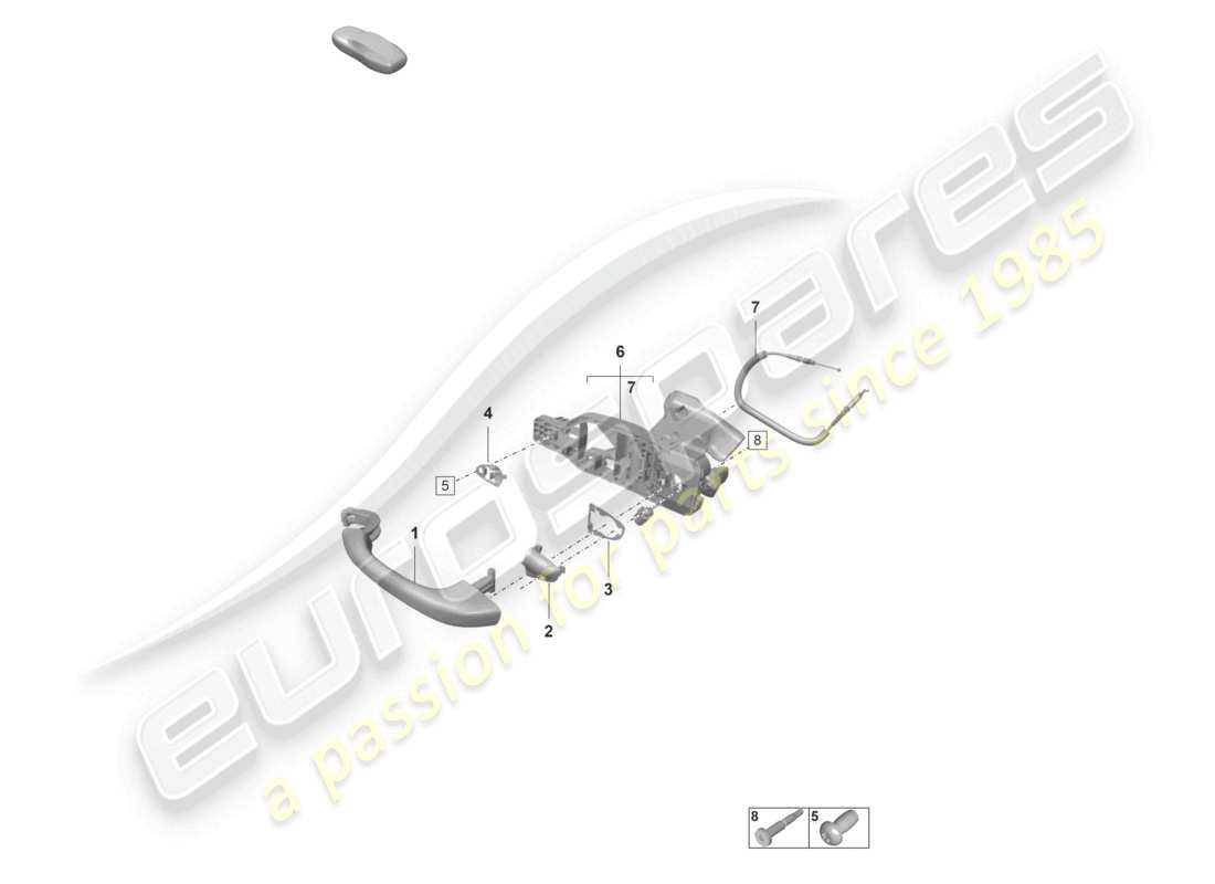 porsche 2023 (992-1 gt3/rs/st) maniglie diagramma delle parti