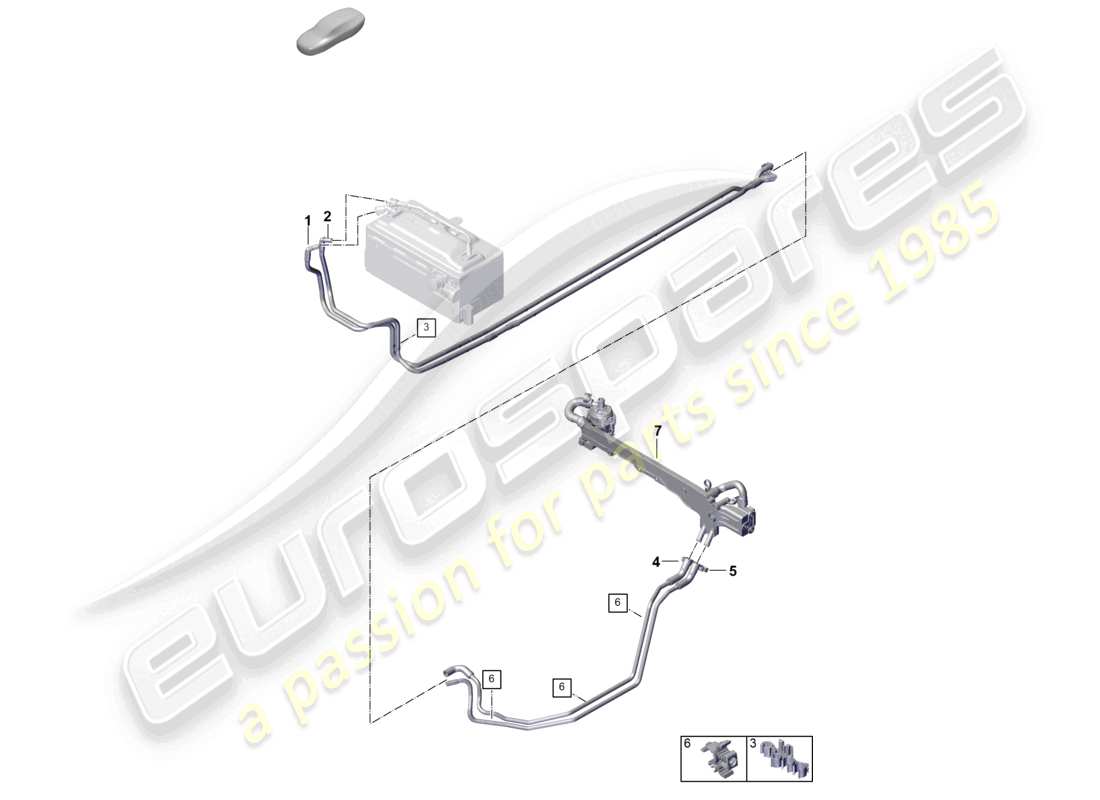 porsche 2024 (992-2) batteria ibrida sistema di raffreddamento del liquido di raffreddamento turbocompressore a gas di scarico convertitore di tensione diagramma delle parti