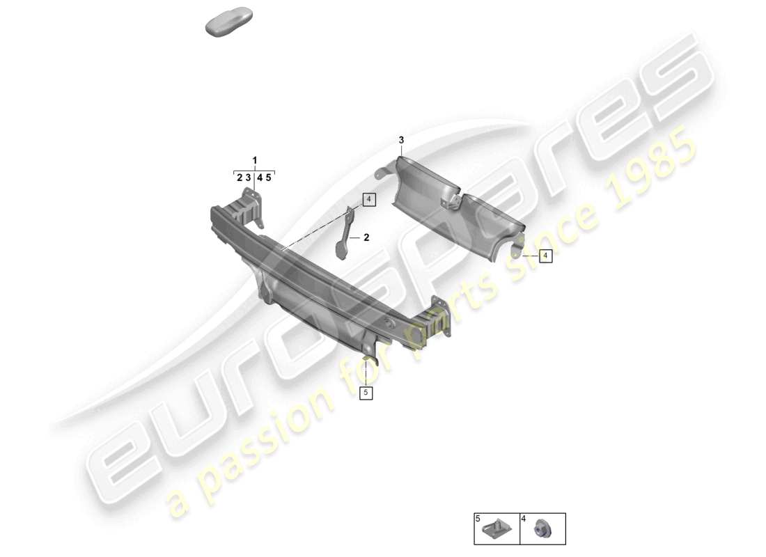 porsche 2024 (992-2) schema delle parti supporto paraurti