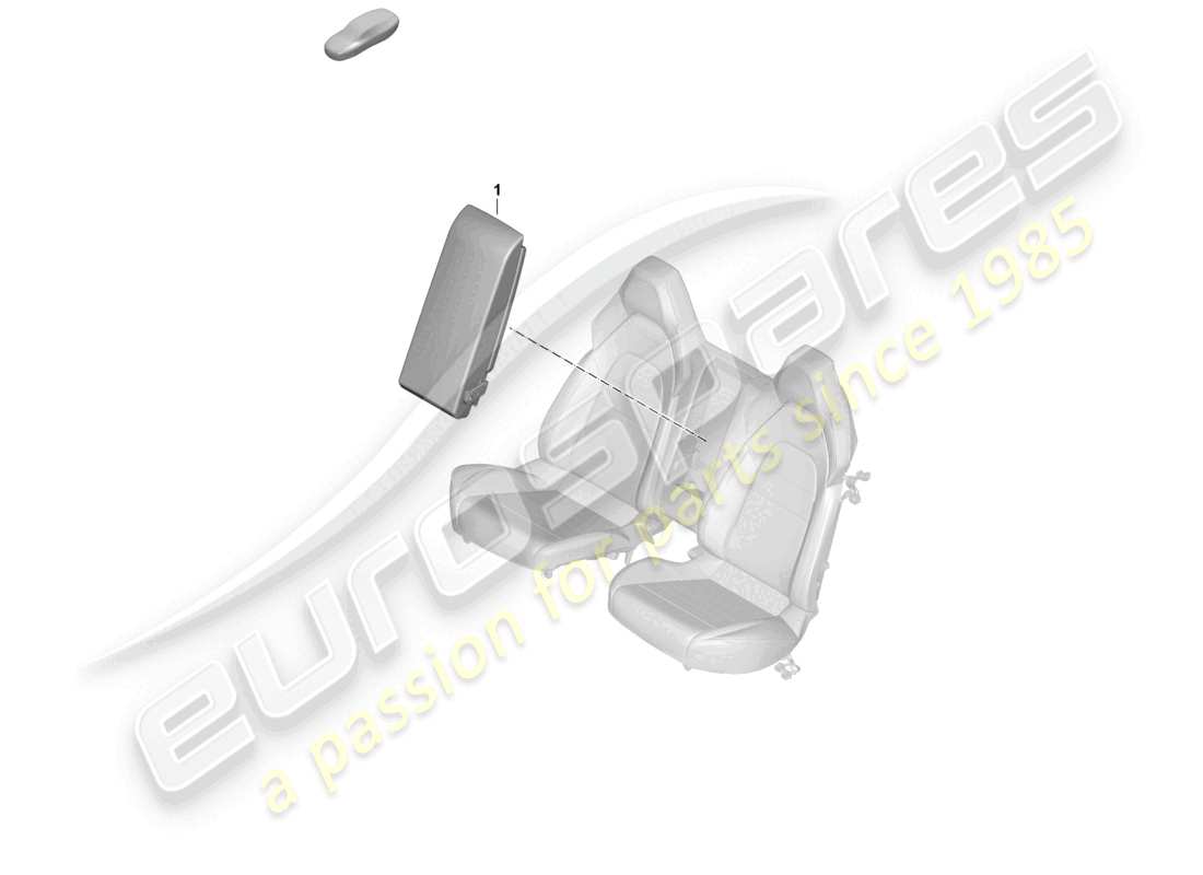 porsche 2025 (panamera 976) schema delle parti del bracciolo centrale (completo)