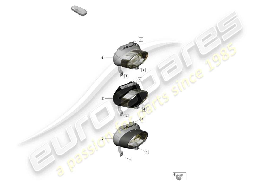 porsche 2023 (992-1) tubo di scarico per sistema di scarico sportivo schema delle parti