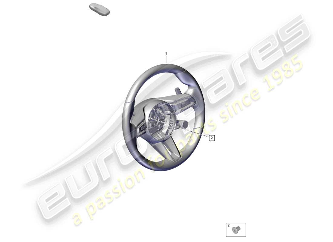 porsche 2025 (panamera 976) volante sportivo multifunzione (pelle, riscaldabile) (versione carbonio) turbo contatto volante det. parte diagramma