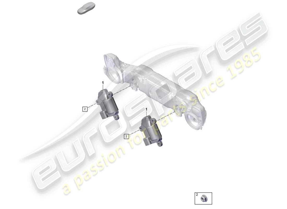 porsche 2025 (992-2 gt3/rs/st) elemento di controllo dell'acceleratore del sistema di scarico diagramma delle parti