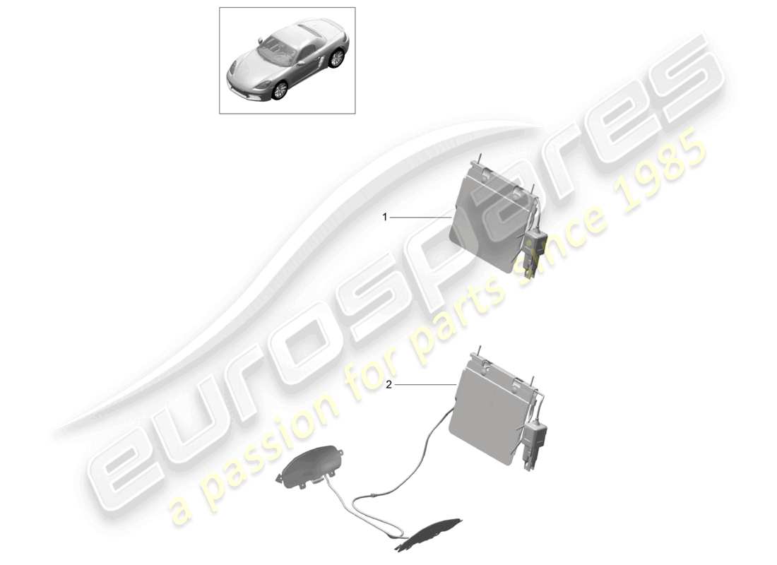 porsche 2021 (718 boxster) schema delle parti degli accessori per il supporto lombare