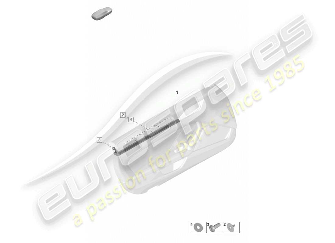 porsche 2022 (992-1 gt3/rs/st) modanatura per pannello di rivestimento porta informazioni sulla riparazione 706055 diagramma delle parti