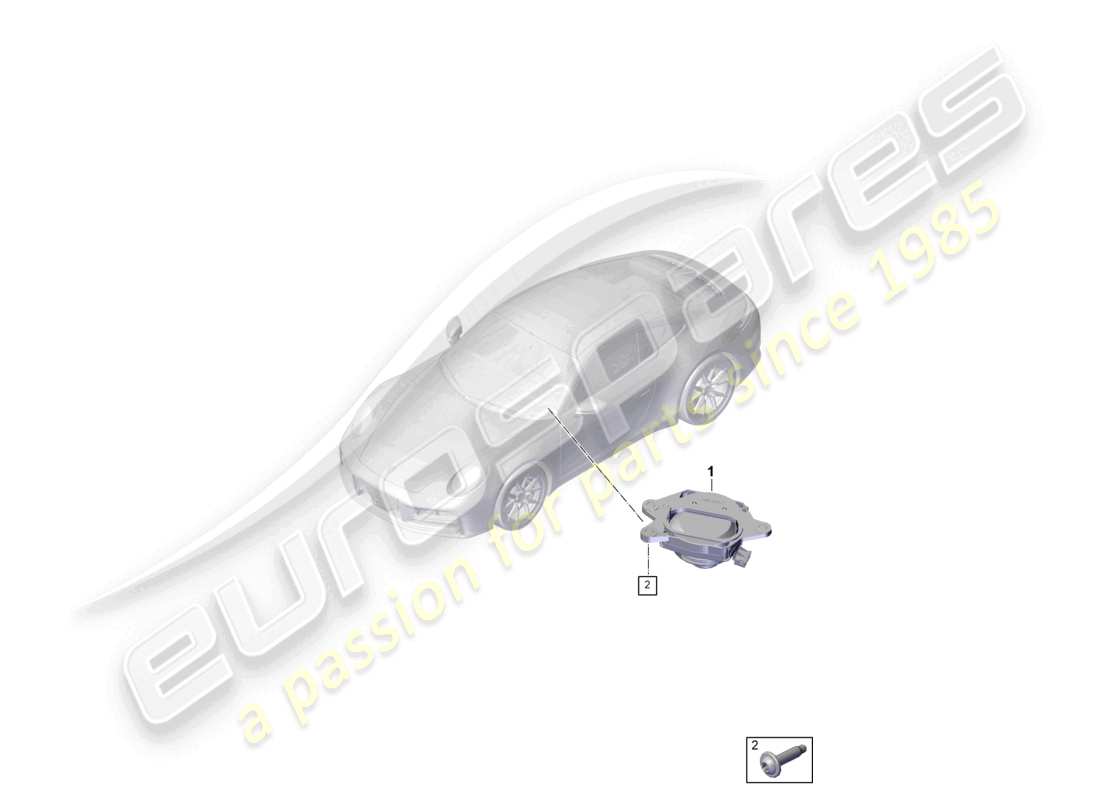 porsche 2024 (992-2) diagramma delle parti dell'altoparlante subwoofer