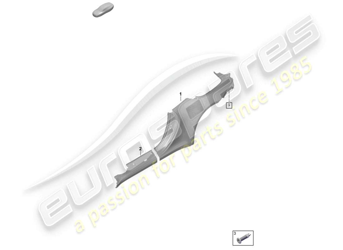 porsche 2024 (992-2) diagramma della parte laterale targa