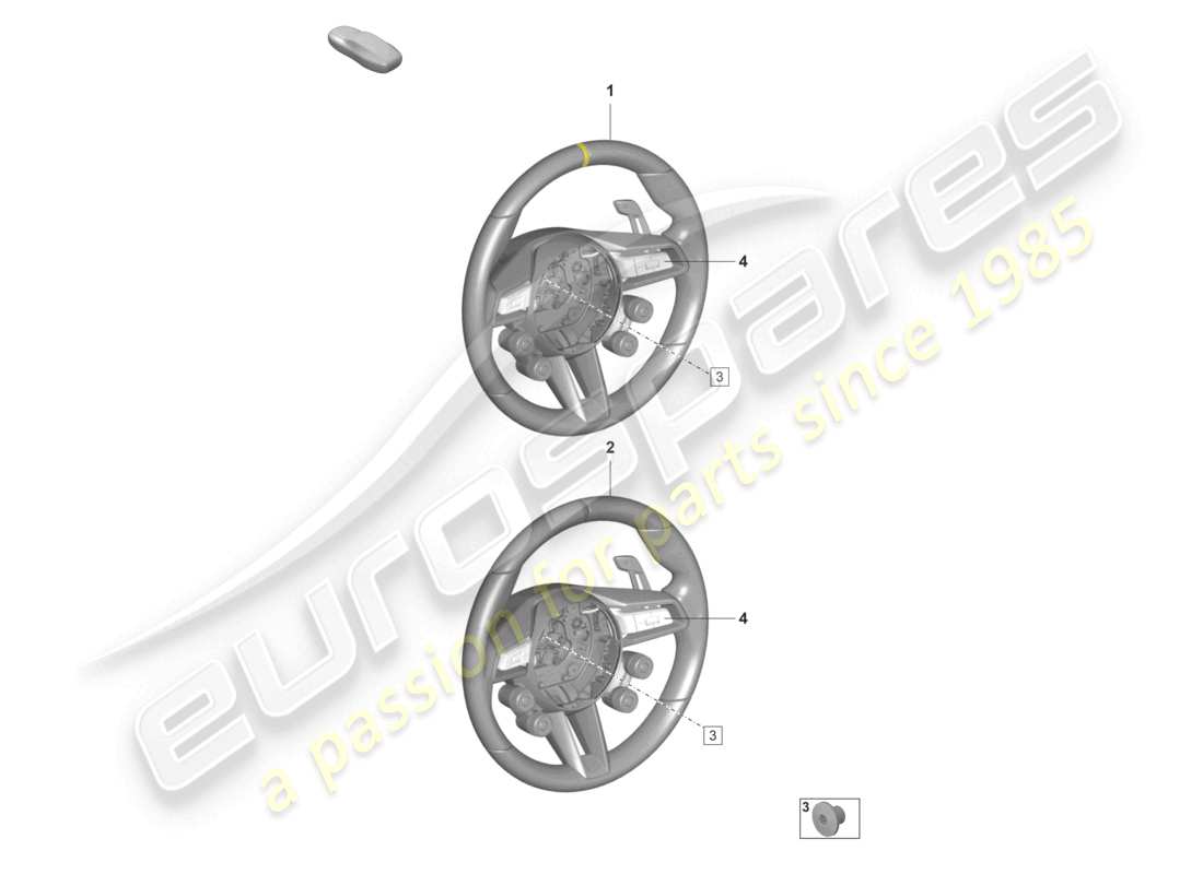 porsche 2025 (992-2 gt3/rs/st) volante multifunzione gt3 rs - pdk - pacchetto weissach schema ricambi