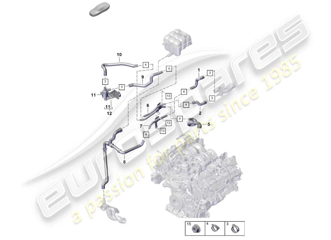 porsche 2026 (cayenne e3 pa) riscaldatore per modelli senza riscaldatore ausiliario schema delle parti