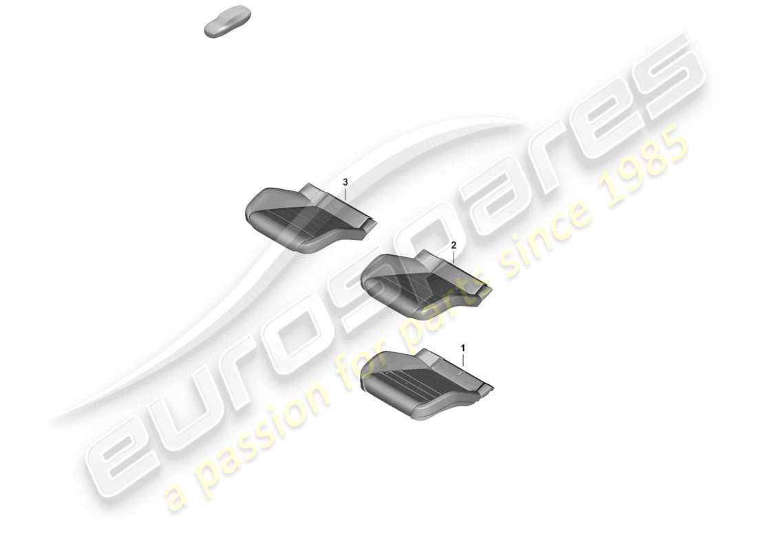 porsche 2026 (panamera 976) parte in schiuma rivestimento del sedile sedile standard diagramma delle parti