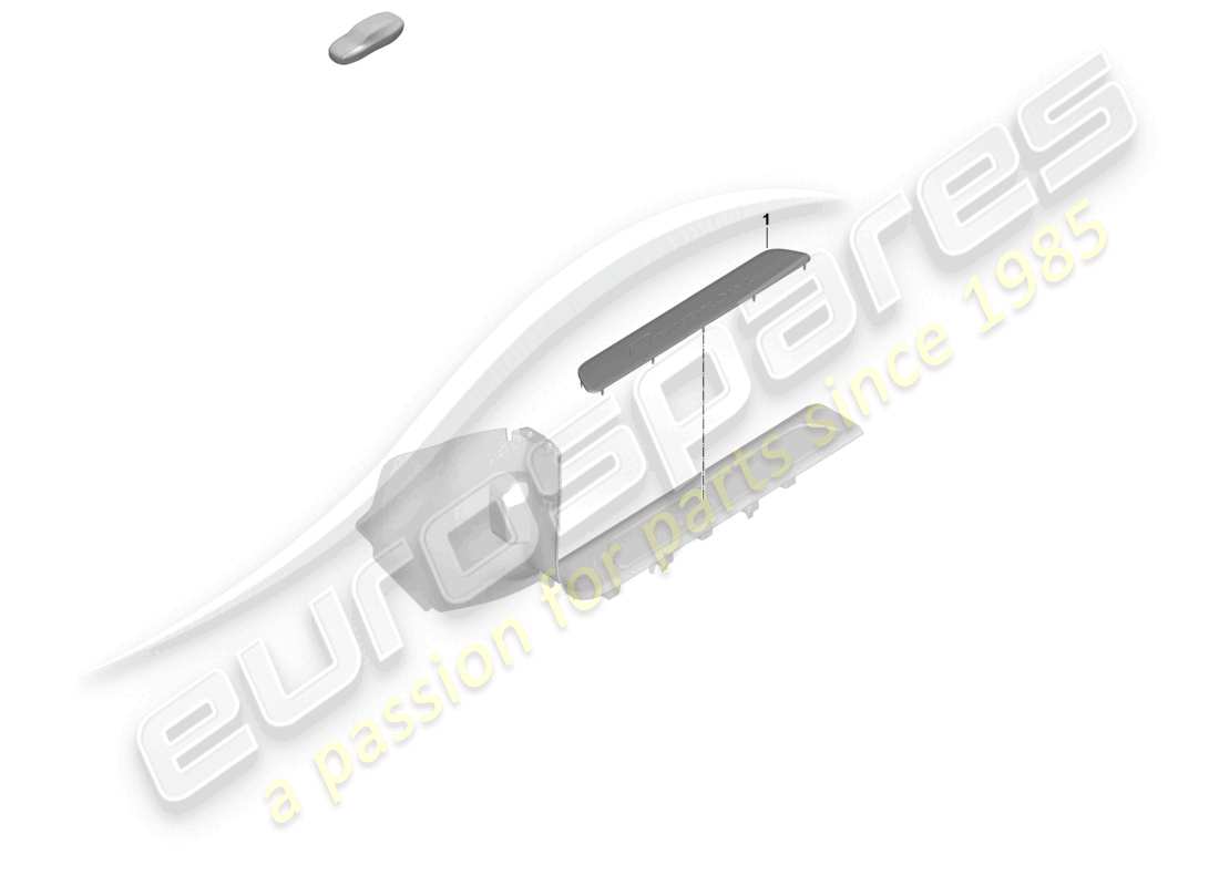 porsche 2025 (panamera 976) schema delle parti della striscia di rivestimento del davanzale anteriore