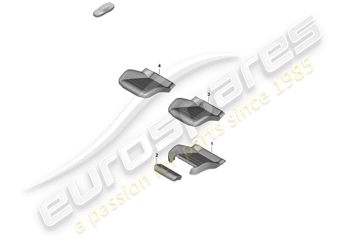 porsche 2025 (panamera 976) parte in schiuma coprisedile sedile sportivo diagramma delle parti
