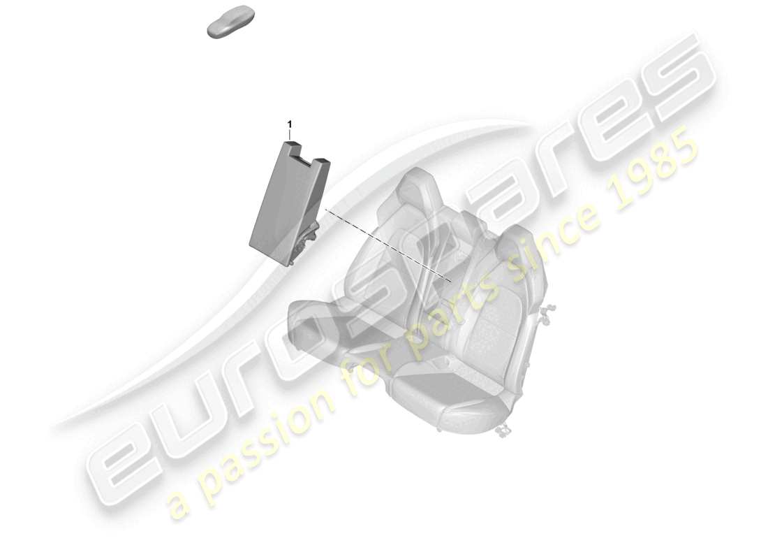 porsche 2025 (panamera 976) schema delle parti del bracciolo centrale (completo)