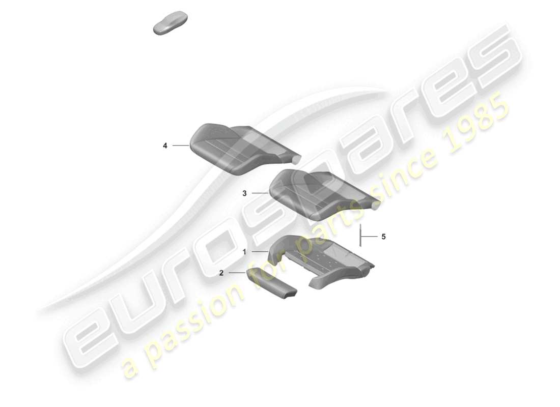 porsche 2026 (992-2 turbo / s) parte in schiuma rivestimento del sedile sedile sportivo plus per modelli con sedili regolabili elettricamente 18-way per modelli con ventilazione del sedile schema delle parti