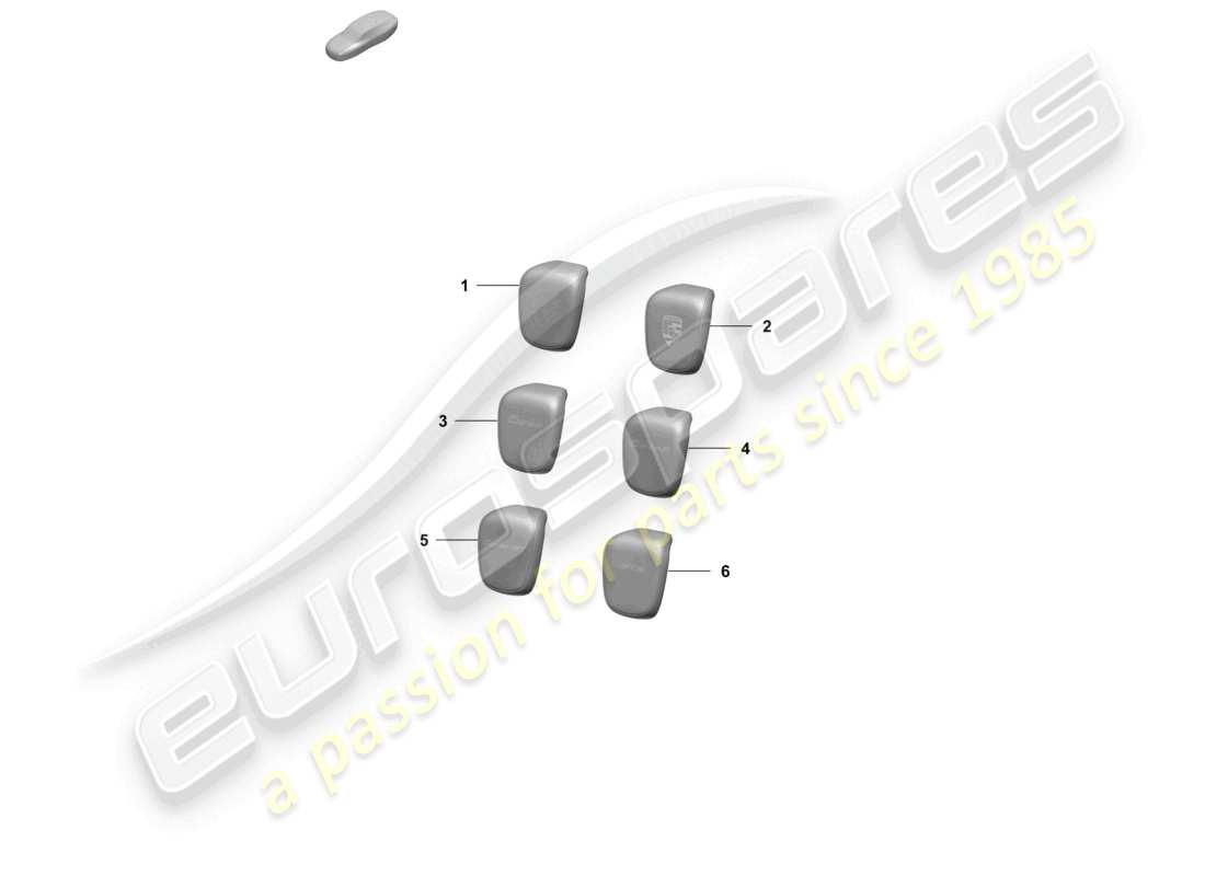 porsche 2026 (taycan 9j1-2) poggiatesta diagramma delle parti
