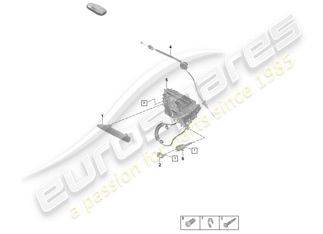 porsche 2026 (992-2 gt3) maniglie porte schema delle parti