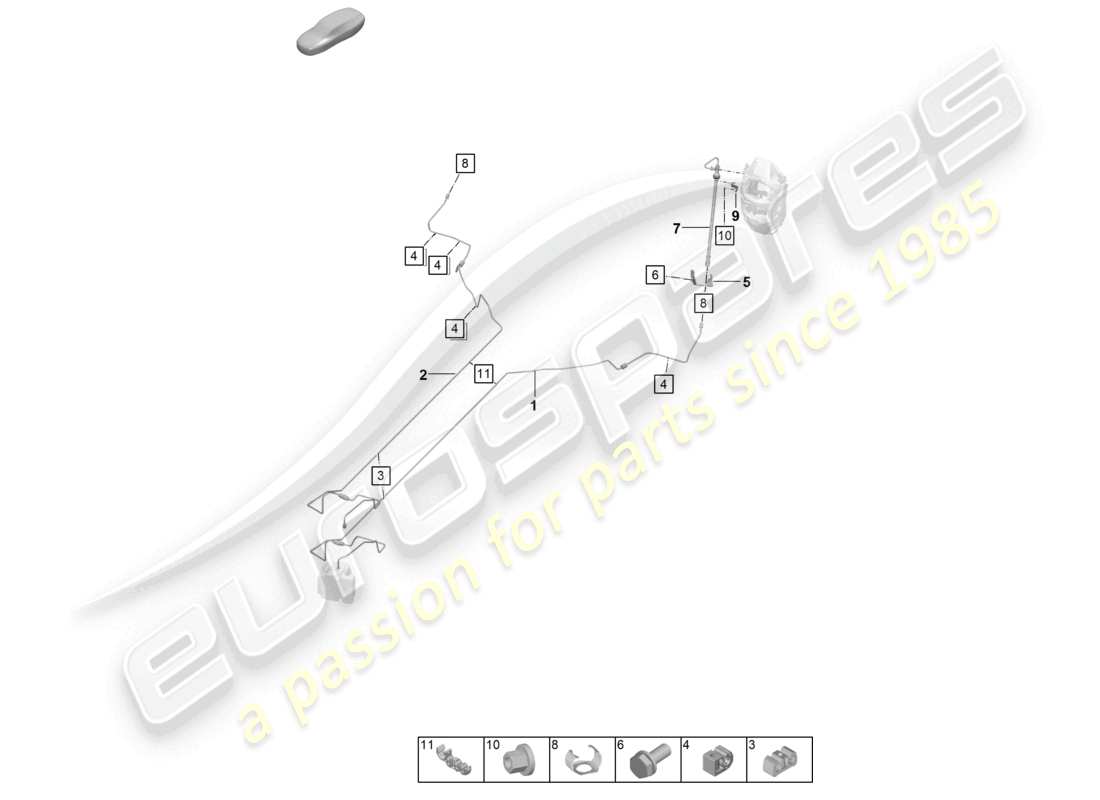porsche 2026 (992-2 gt3) centro linea freno sottoscocca posteriore asse posteriore diagramma delle parti