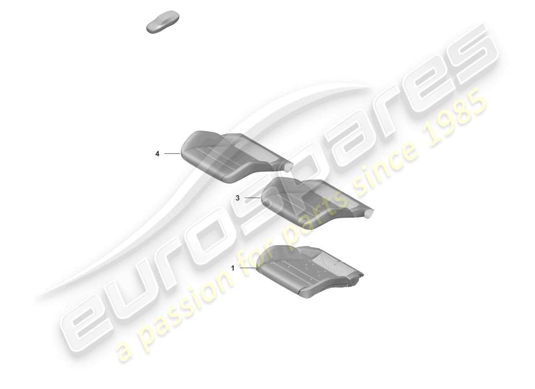 porsche 2022 (992-1 gt3/rs/st) parte in schiuma coprisedile sedile sportivo parte plus diagramma