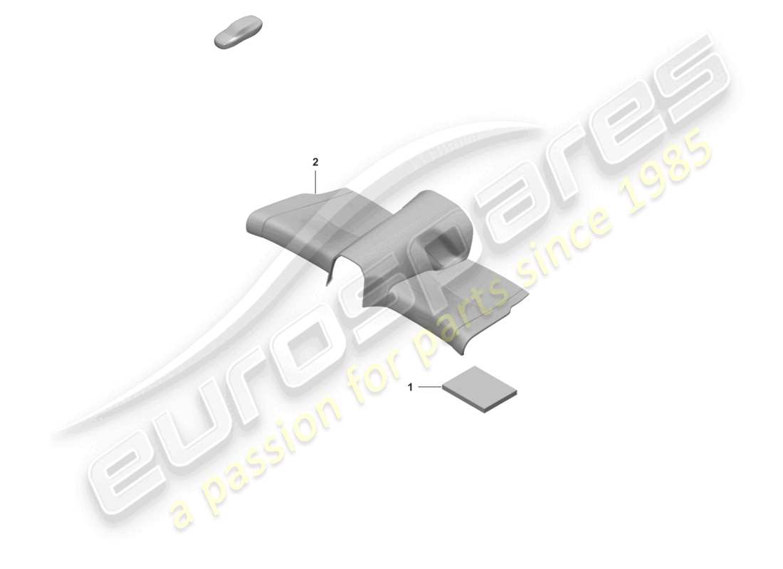 porsche 2022 (992-1 turbo / s) parte in schiuma rivestimento del sedile modello speciale 50 anni diagramma della parte turbo