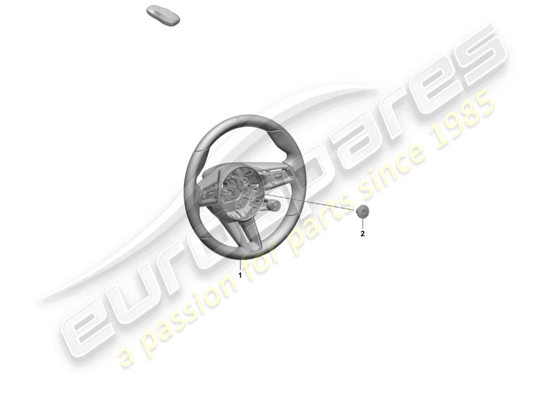 porsche 2025 (taycan 9j1-2) volante sportivo multiplo (race-tex) con riscaldamento contatto volante det. diagramma delle parti