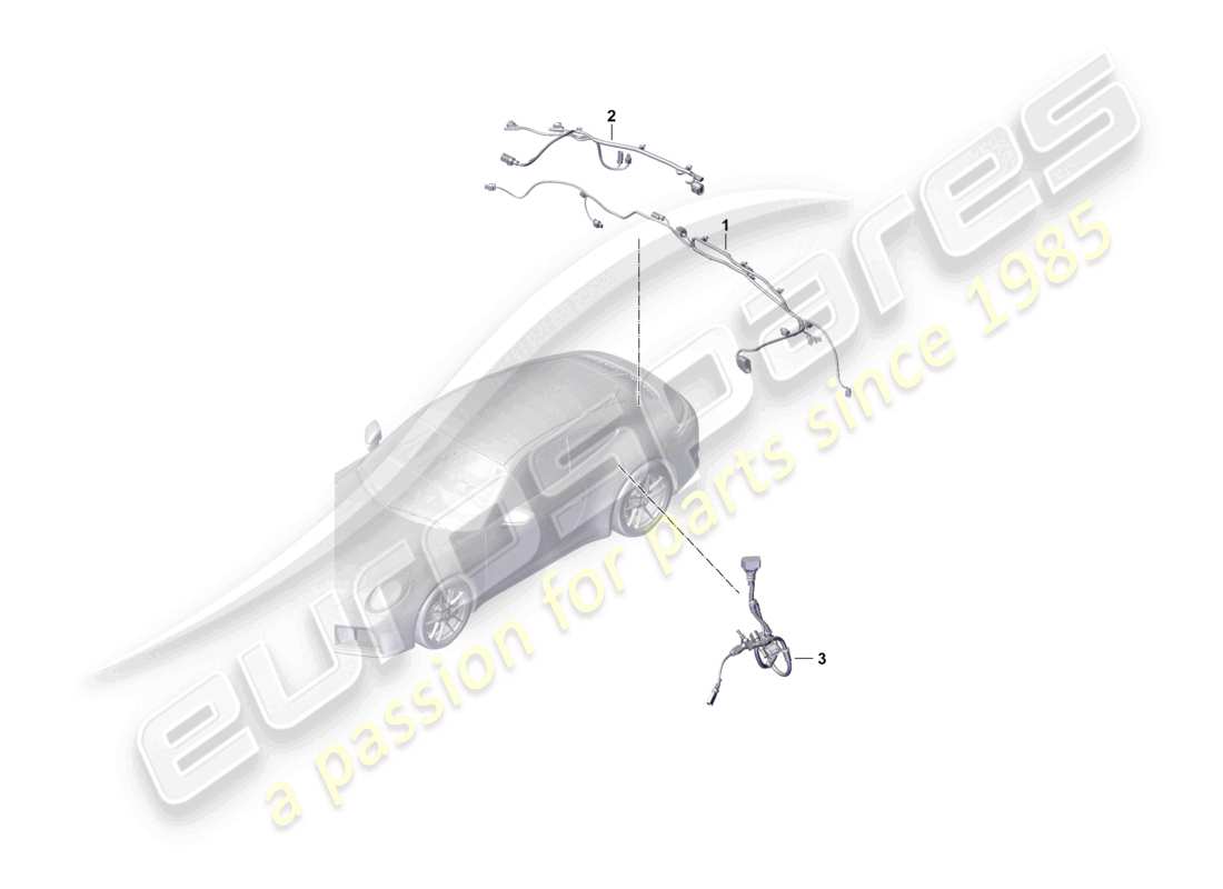 porsche 2024 (992-2) set di cavi cablaggio posteriore per sistema frenante antibloccaggio -abs- schema dei componenti