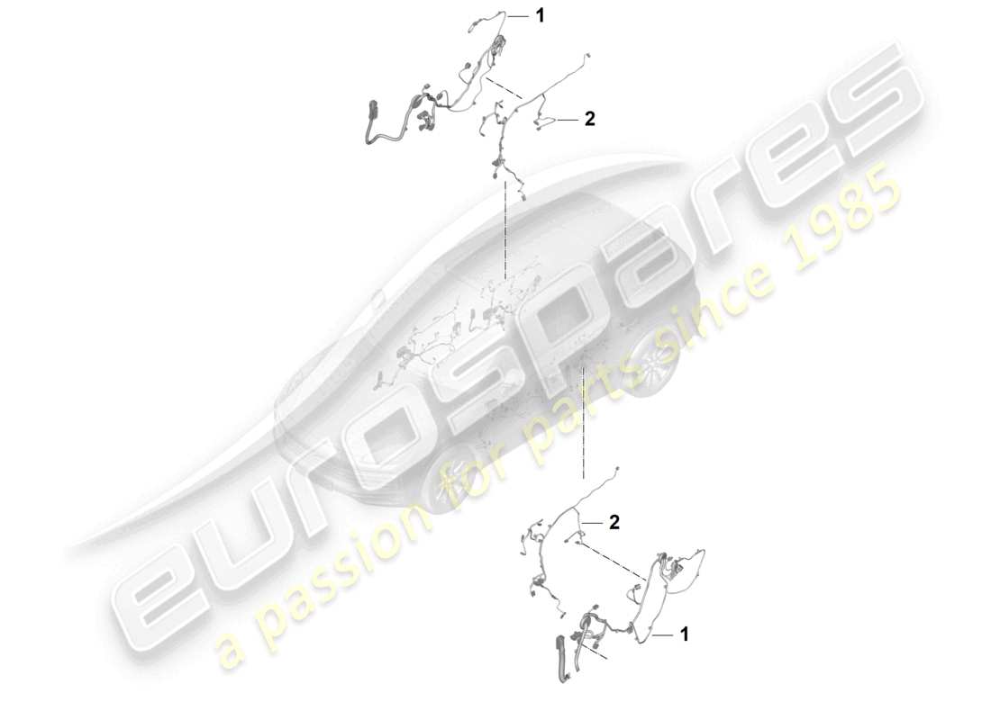 porsche 2026 (cayenne e3 pa) cablaggi porte posteriori porte schema delle parti